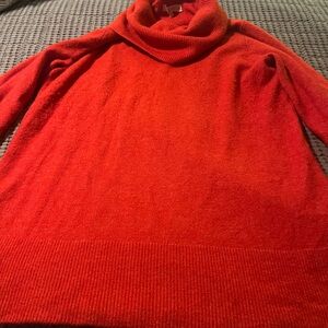 LOFT Vibrant Red Cowl Neck Sweater